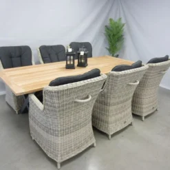 Geheime Tuin Verkoop -Geheime Tuin Verkoop 1 1 te velde tuinmeubelen tuinset anna xl met lucan teak tafel zijkant annalucan240