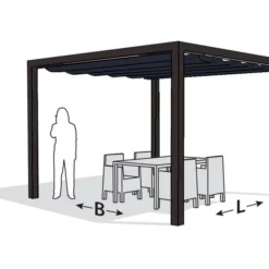 Nesling Aluminium Pergola Optiva Prosail 319 X 319 Antraciet