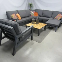 Te Velde Tuinmeubelen Jackson Aluminium Hoek-lounge Set 4 Delig -Geheime Tuin Verkoop 10 18 te velde tuinmeubelen jackson aluminium hoek lounge set 4 delig met voetenbank jackson4