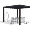Nesling Aluminium Pergola Optiva Prosail 319 X 419 Antraciet
