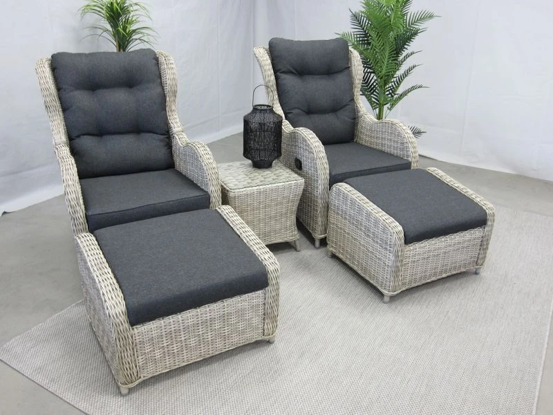 Te Velde Tuinmeubelen Riverside Verstelbare Lounge Set 4 Te Velde Tuinmeubelen Riverside Verstelbare Lounge Set - Afbeelding 4
