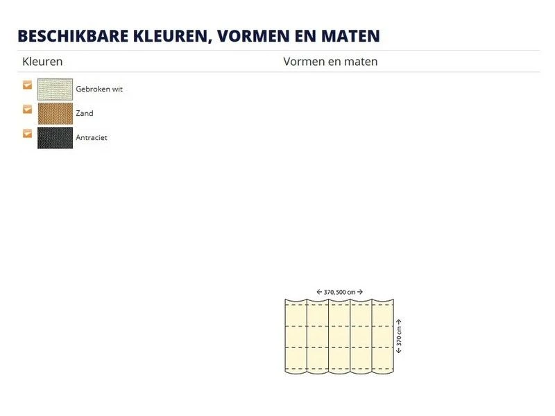 Nesling Coolfit Harmonica Schaduwdoek 2 Meter Breed 4 Meter Uitval 4 Nesling Coolfit Harmonica Schaduwdoek 2 Meter Breed 4 Meter Uitval - Afbeelding 4