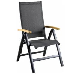 Suns Verstelbare Tuinstoel Lucca Met Teak Armleuning