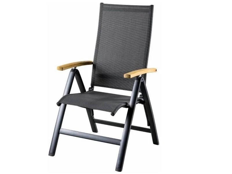 Suns Verstelbare Tuinstoel Lucca Met Teak Armleuning 2 Suns Verstelbare Tuinstoel Lucca Met Teak Armleuning - Afbeelding 2