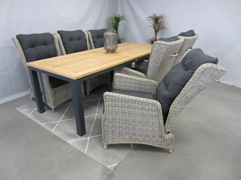 Te Velde Tuinmeubelen Tuinset Bombay Tuinstoel Met Palazzo Teak Tuintafel 5 Te Velde Tuinmeubelen Tuinset Bombay Tuinstoel Met Palazzo Teak Tuintafel - Afbeelding 5