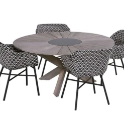Hartman Tuinset Delphine Black-white Met Provence Tafel 150