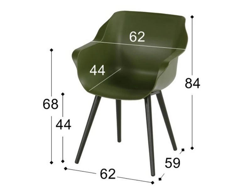 Hartman Tuinstoel Sophie Studio Moss 4 Hartman Tuinstoel Sophie Studio Moss - Afbeelding 4