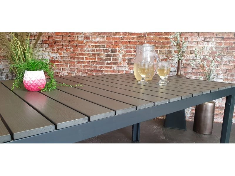 Sensline Jersey Tuintafel Polywood 160 Antraciet 3 Sensline Jersey Tuintafel Polywood 160 Antraciet - Afbeelding 3