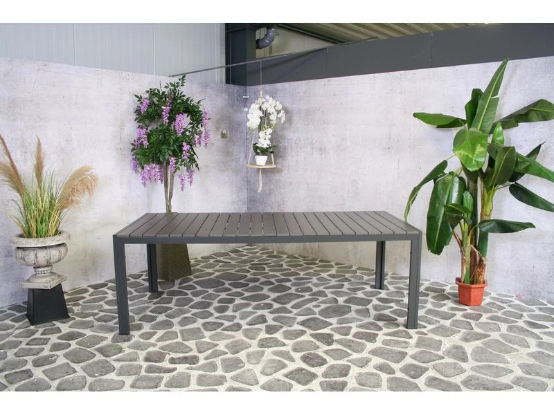 Sensline Jersey Tuintafel Polywood 220 Antraciet 1 Sensline Jersey Tuintafel Polywood 220 Antraciet