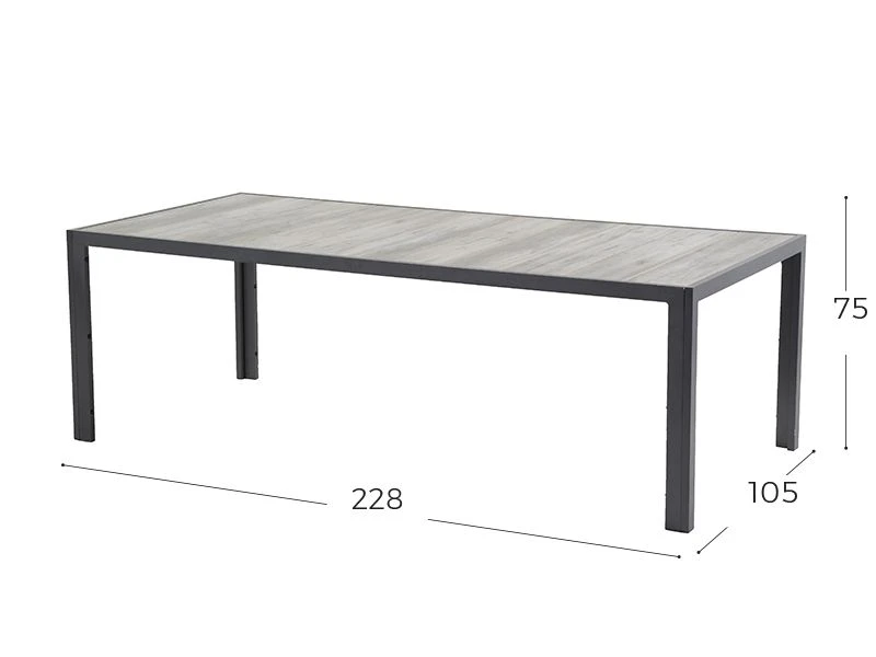 Hartman Tanger Tuintafel 228 Antraciet 2 Hartman Tanger Tuintafel 228 Antraciet - Afbeelding 2