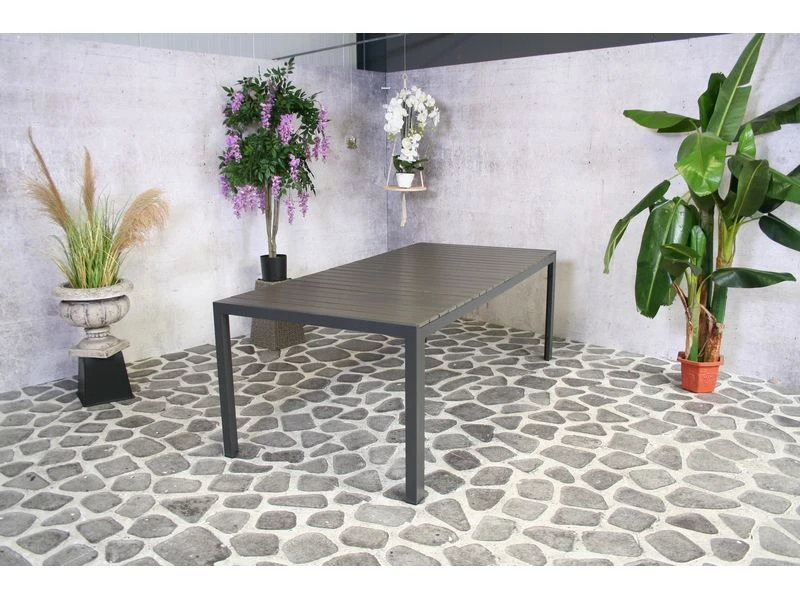 Sensline Jersey Tuintafel Polywood 220 Antraciet 3 Sensline Jersey Tuintafel Polywood 220 Antraciet - Afbeelding 3