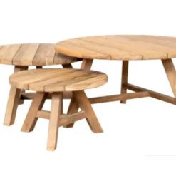 Sens Line Woody Teak Sidetable Ø 50 Cm FSC Recycled Teak