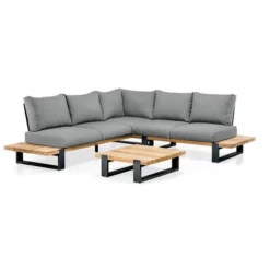 Suns Nardo Platform Lounge Set Alu Teak 3 Delig -Geheime Tuin Verkoop 34 10 suns nardo platform lounge set alu teak 3 delig 406014098599397