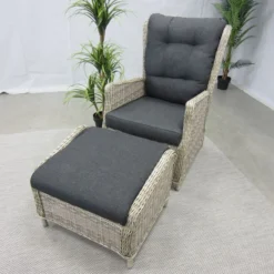 Te Velde Tuinmeubelen Bombay Verstelbare Tuin-loungestoel -Geheime Tuin Verkoop 45 4 te velde tuinmeubelen bombay lounge stoel met voetenbank