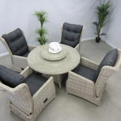 Te Velde Tuinmeubelen Tuinset Bombay Met Ronde Tafel + Lazy Susan -Geheime Tuin Verkoop 48 12 te velde tuinmeubelen tuinset bombay met ronde tafel lazy susan bombaydiningset