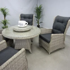 Te Velde Tuinmeubelen Tuinset Bombay Met Ronde Tafel + Lazy Susan -Geheime Tuin Verkoop 48 8 te velde tuinmeubelen tuinset bombay met ronde tafel lazy susan bombaydiningset