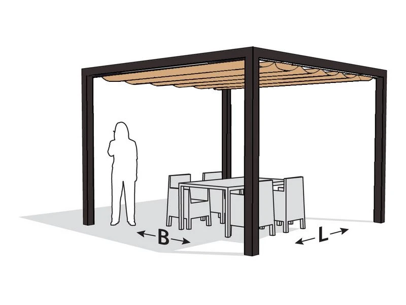 Nesling Aluminium Pergola Optiva Coolfit 319 X 419 Sand 1 Nesling Aluminium Pergola Optiva Coolfit 319 X 419 Sand