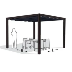 Nesling Aluminium Pergola Optiva Coolfit 402 X 402 Antraciet