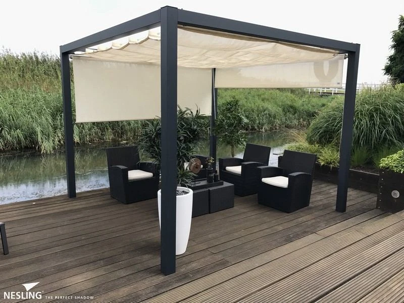 Nesling Pergola Aluminium Vrijstaand 3,19 X 4,19 Mtr. 1 Nesling Pergola Aluminium Vrijstaand 3,19 X 4,19 Mtr.