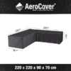 Platinum Aerocover Loungesethoes Hoekset 220x220x90xH70