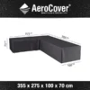 Platinum Aerocover Loungesethoes Hoekset Links 355x275x100xH70