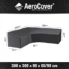 Platinum Aerocover Loungesethoes Hoekset Trapeze 300x300x90xH65/90