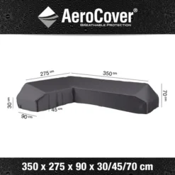 Platinum Aerocover Loungeset Platformhoes Links 350x275x90xH30/45/70