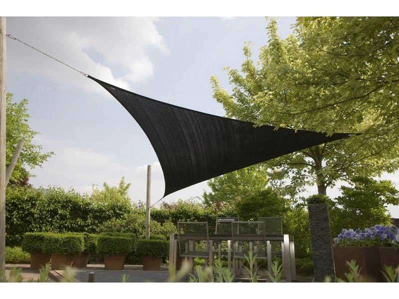 Bo Camp Schaduwdoek Driehoek Antraciet 2 Bo Camp Schaduwdoek Driehoek Antraciet - Afbeelding 2