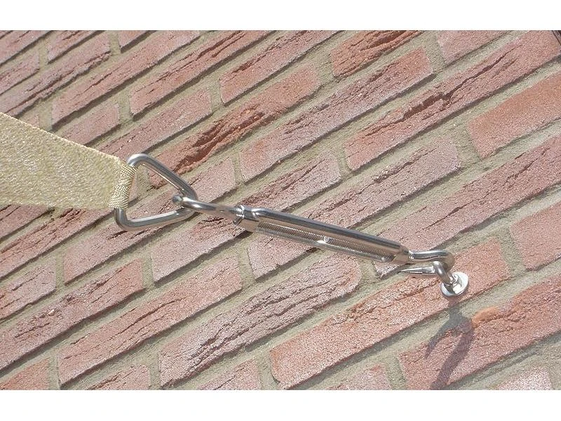 Nesling M8 Spanmoer, 2 X Haak, RVS 2 Nesling M8 Spanmoer, 2 X Haak, RVS - Afbeelding 2