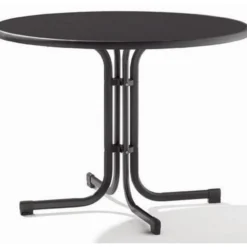 Sieger Tuin-tafel Ø 100 Cm D.grijs Leisteen Decor.